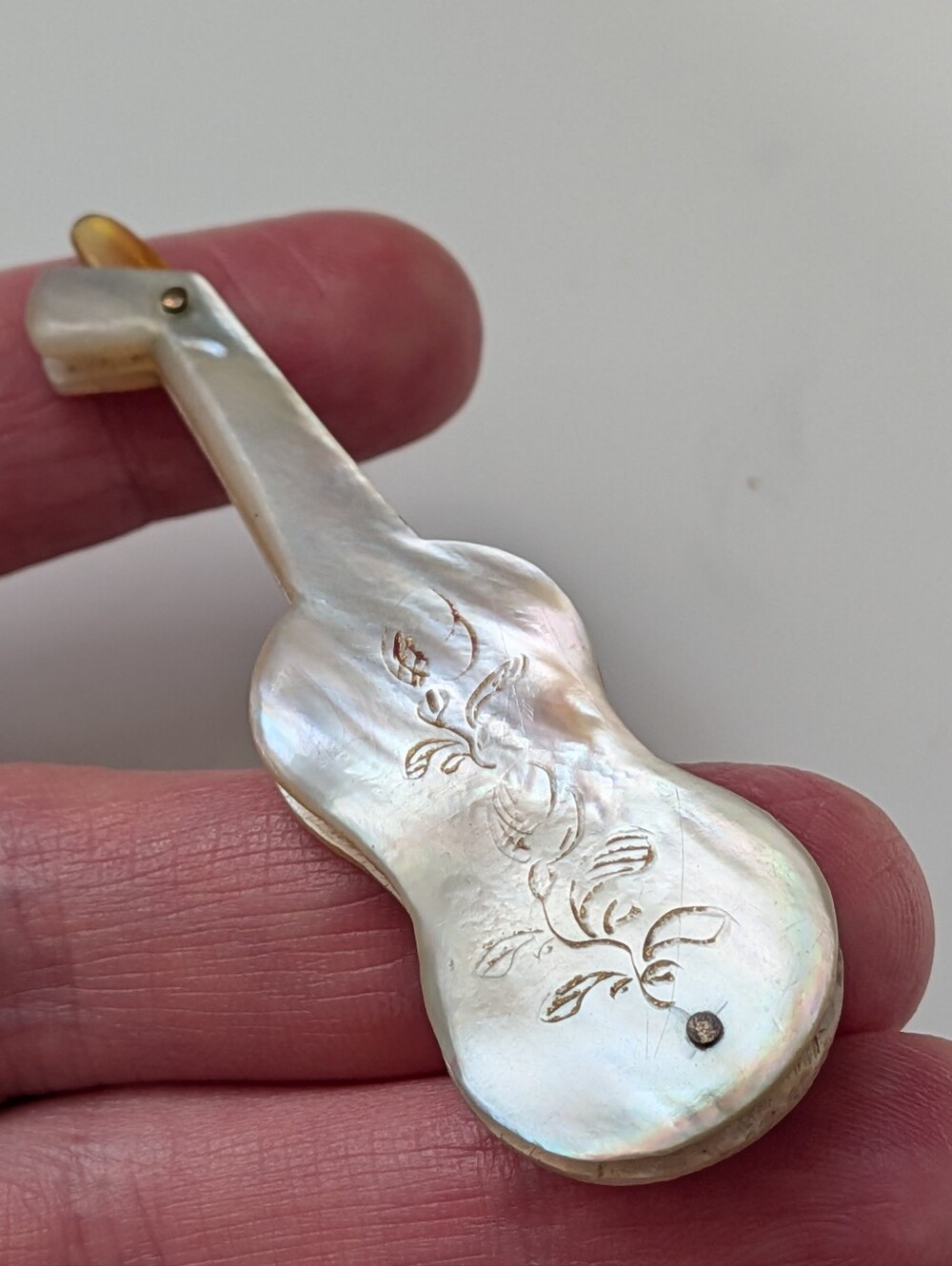 Antique Mother-of-pearl Snuff Spoon